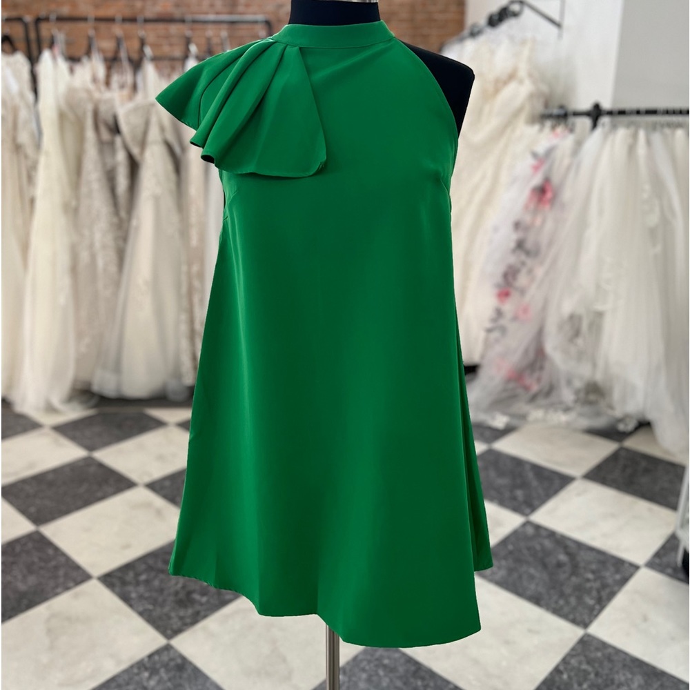 Emerald Green Dress with Bow